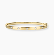 Astoria Round Flush Set Lab Diamond ( 1 ct. tw) Bangle Bracelet 18K Gold