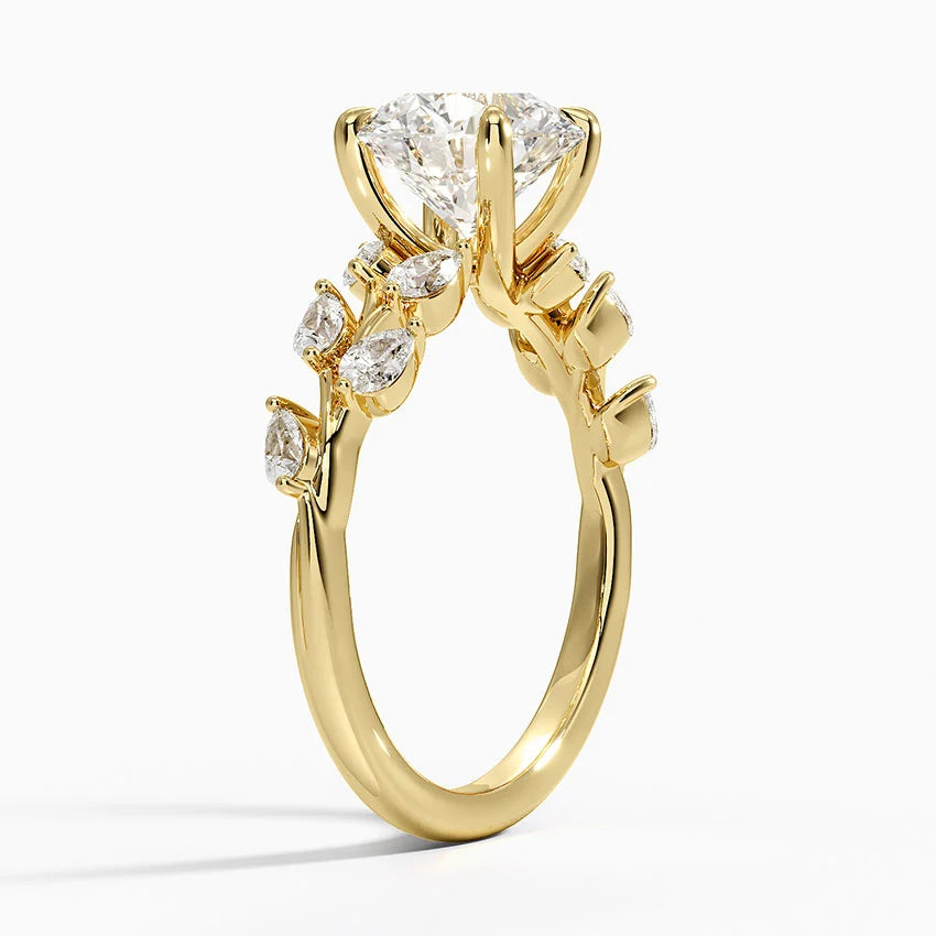 ecomposer-view with diamond shape-round, ecomposer-size-1-ct, ecomposer-size-1.5-ct, ecomposer-size-2-ct, ecomposer-size-2.5-ct, ecomposer-size-3-ct, ecomposer-metal type-yellow-gold-18k