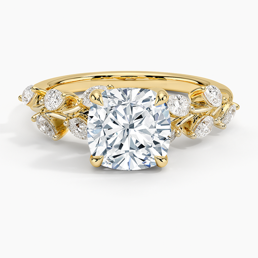 ecomposer-view with diamond shape-cushion, ecomposer-size-1-ct, ecomposer-size-1.5-ct, ecomposer-size-2-ct, ecomposer-size-2.5-ct, ecomposer-size-3-ct, ecomposer-metal type-yellow-gold-18k