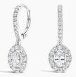 Serene Lab Diamond Drop Earrings (2 ct. tw.) 18K White Gold