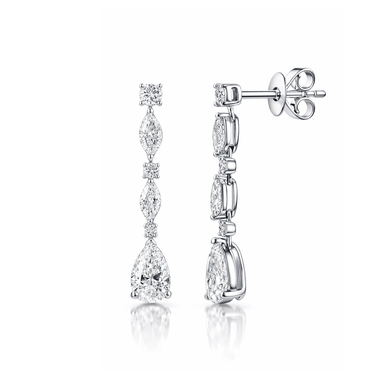 45 Carat Monique High Jewelry Bridal Lab-Grown Diamond Set 18K White Gold