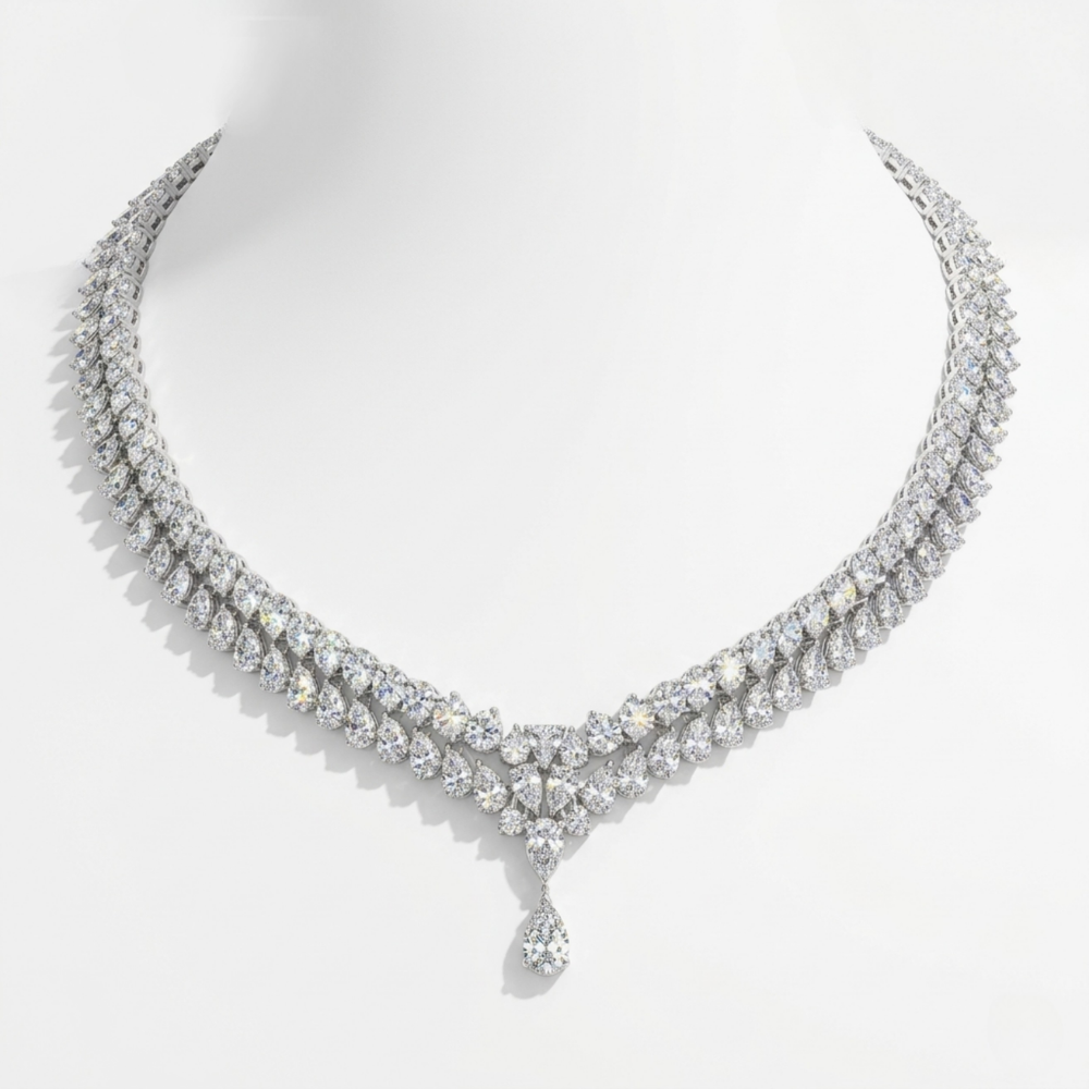 Jacqueline High Jewellery Lab Diamond (65 ct. total ) Necklace (16 in.) 18K White Gold