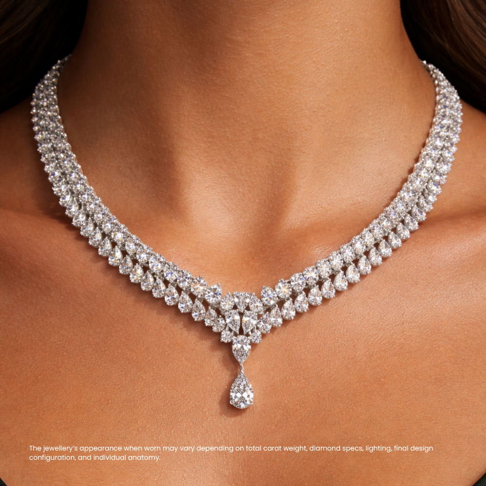 Jacqueline High Jewellery Lab Diamond (65 ct. total ) Necklace (16 in.) 18K White Gold