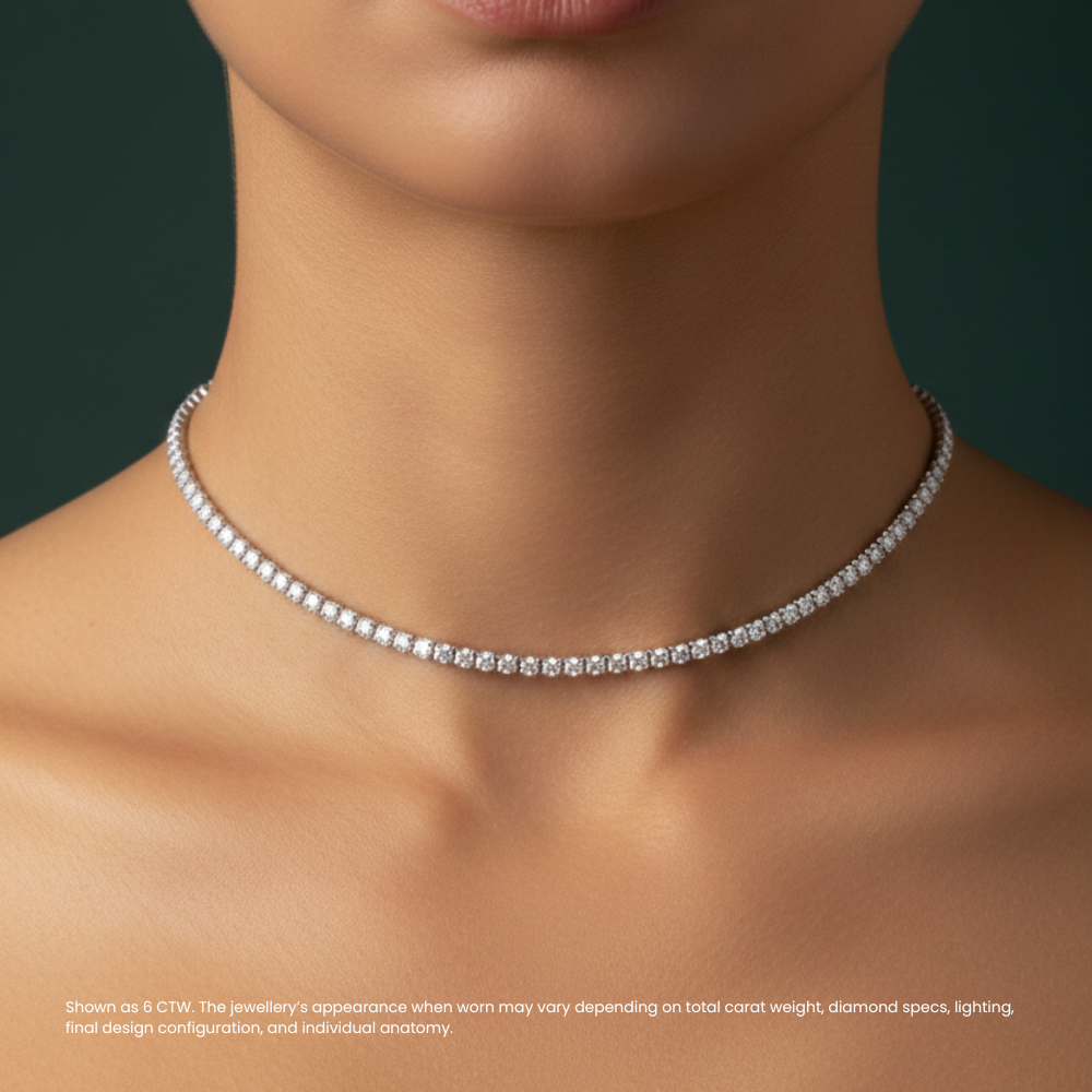 Tennis Chocker Lab Diamond (6 ct.) Necklace (15 in.) 18K White Gold