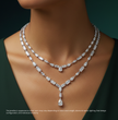 Nirvana Double Layer Lab Diamond (23 ct.) Necklace (17 in.) 18K White Gold
