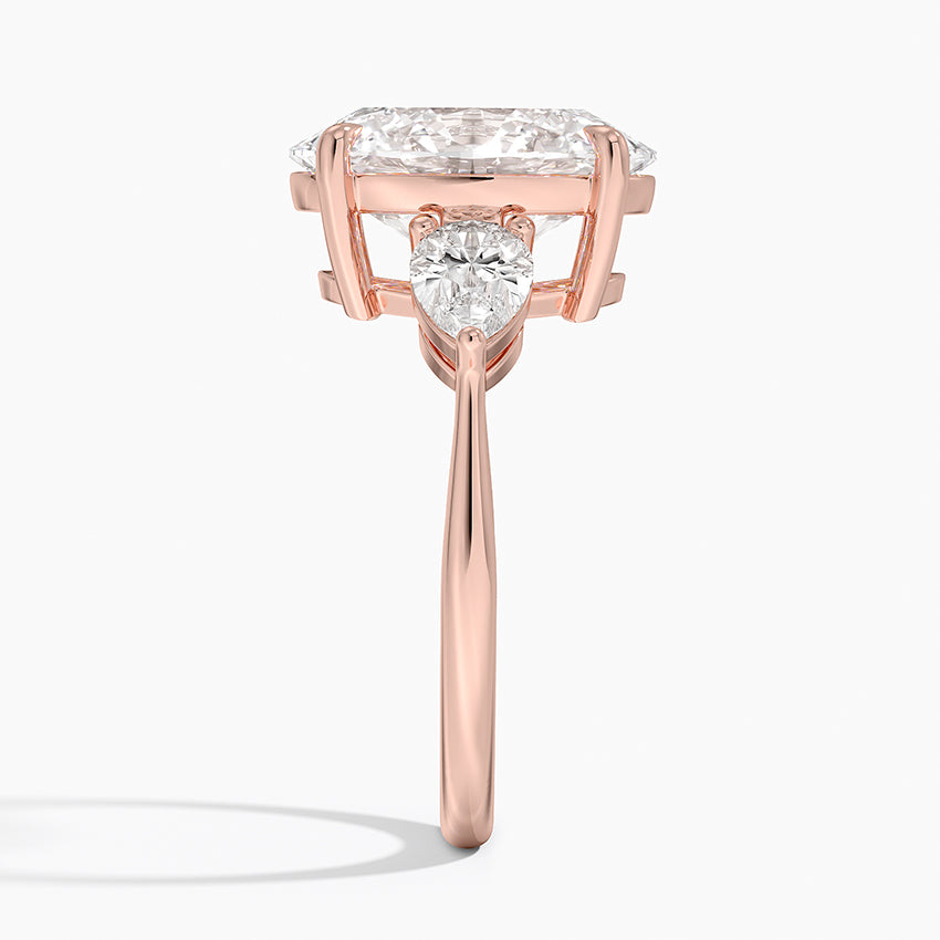ecomposer-view with diamond shape-oval, ecomposer-metal type-rose-gold-18k