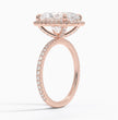 ecomposer-view with diamond shape-oval, ecomposer-metal type-rose-gold-18k