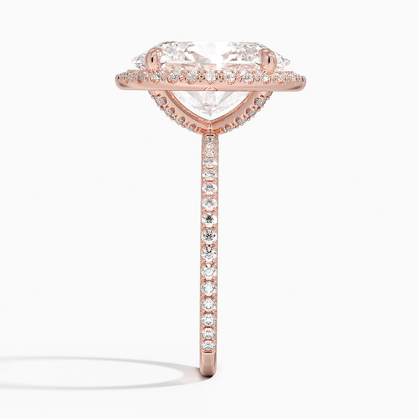 ecomposer-view with diamond shape-oval, ecomposer-metal type-rose-gold-18k