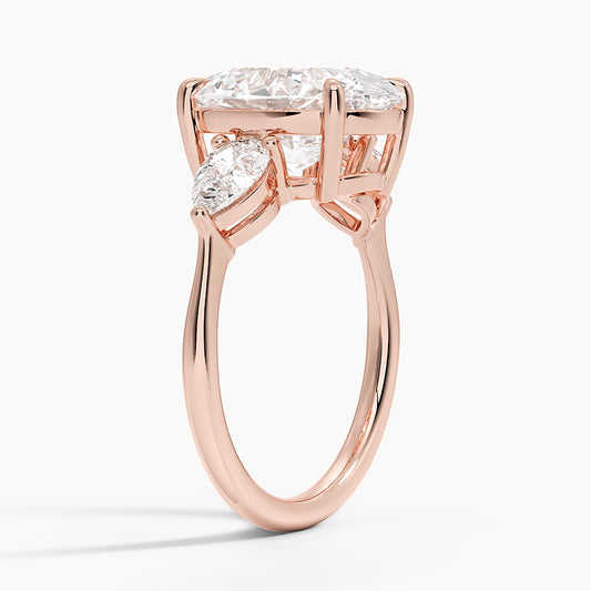 ecomposer-view with diamond shape-oval, ecomposer-metal type-rose-gold-18k