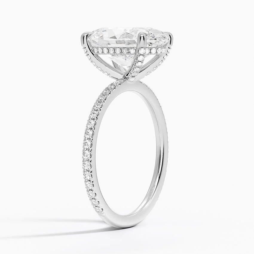 ecomposer-view with diamond shape-oval, ecomposer-metal type-white-gold-18k