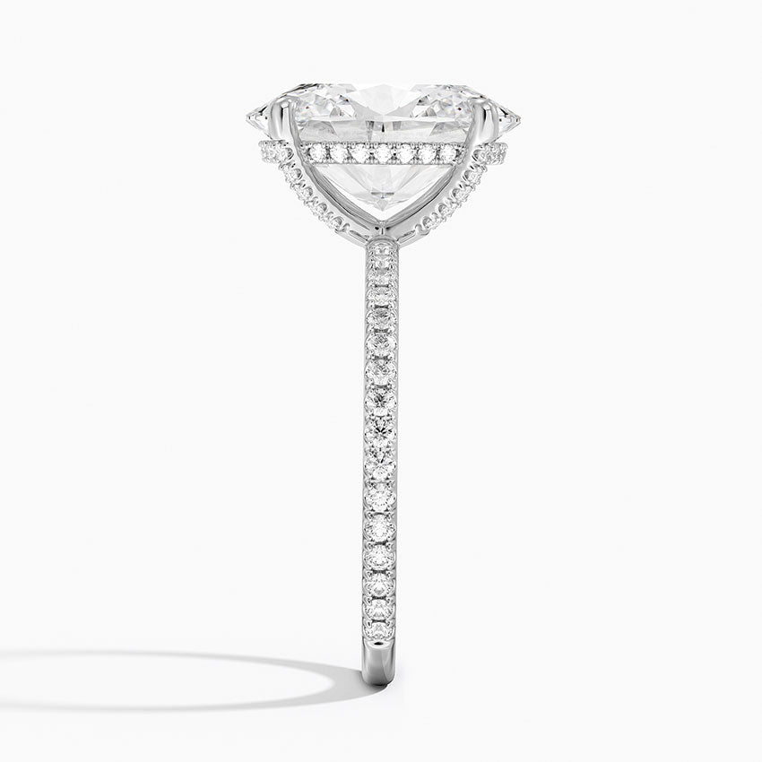 ecomposer-view with diamond shape-oval, ecomposer-metal type-white-gold-18k