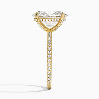 ecomposer-view with diamond shape-oval, ecomposer-metal type-yellow-gold-18k