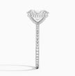 2.5 ct. Oval Lab Diamond Hidden Halo 3/4 Diamonds Pave Setting White Gold 18K