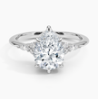 Accented Pear 2 carat lab diamond center stone + side stones