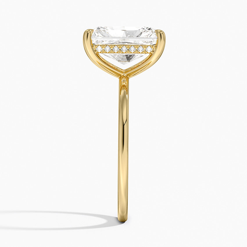 ecomposer-view with diamond shape-radiant, ecomposer-metal type-yellow-gold-18k