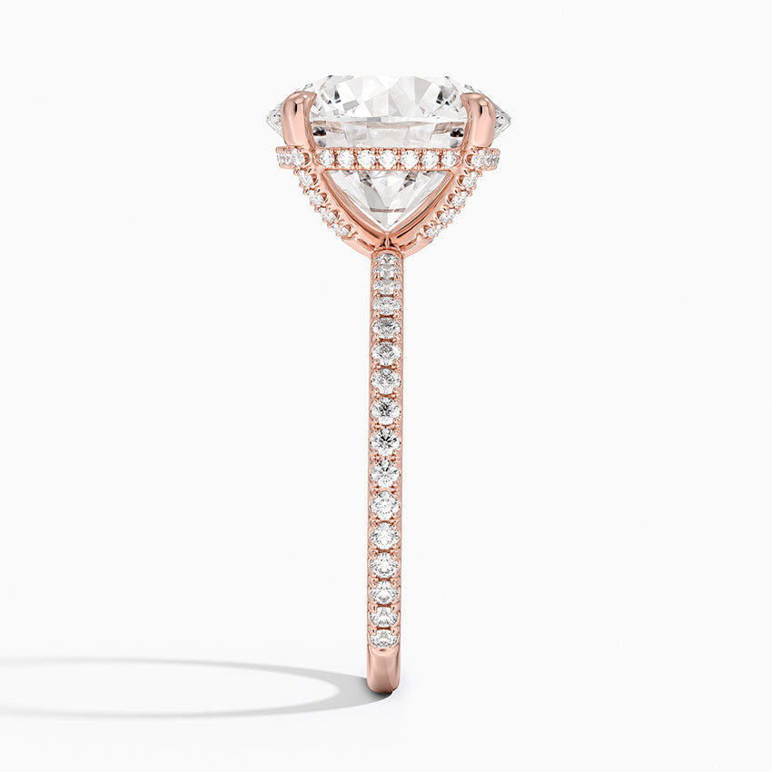 ecomposer-view with diamond shape-round, ecomposer-metal type-rose-gold-18k