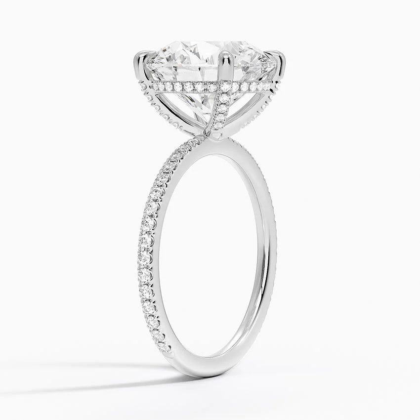 ecomposer-view with diamond shape-round, ecomposer-metal type-white-gold-18k
