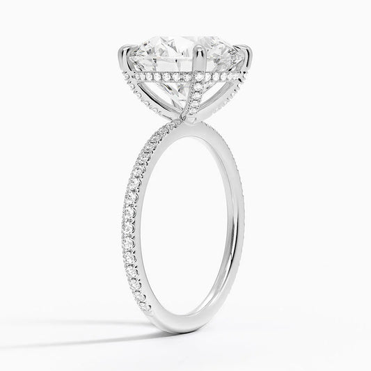 ecomposer-view with diamond shape-round, ecomposer-metal type-white-gold-18k