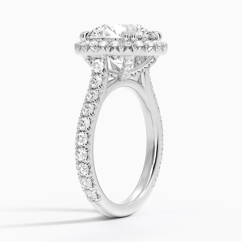 ecomposer-view with diamond shape-round, ecomposer-metal type-white-gold-18k