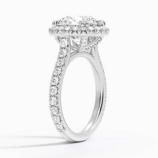 ecomposer-view with diamond shape-round, ecomposer-metal type-white-gold-18k
