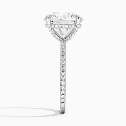 ecomposer-view with diamond shape-round, ecomposer-metal type-white-gold-18k