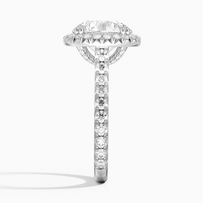 ecomposer-view with diamond shape-round, ecomposer-metal type-white-gold-18k