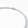 Tennis Riviera Lab Diamond (13 ct.) Necklace (16 in.) with Heart Center Diamond in 18K White Gold
