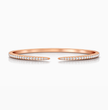 Slavia Pave Lab Diamond ( 1 ct. tw) Open Bangle Bracelet 18K Gold