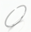 Slavia Pave Lab Diamond ( 1 ct. tw) Open Bangle Bracelet 18K Gold