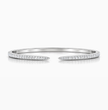 Slavia Pave Lab Diamond ( 1 ct. tw) Open Bangle Bracelet 18K Gold