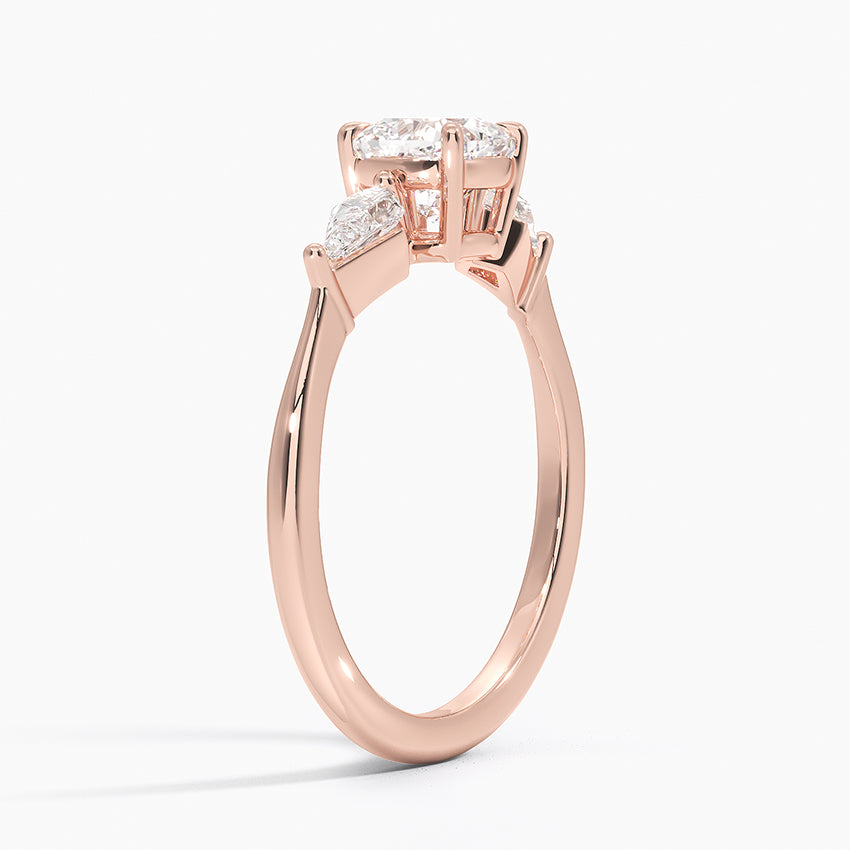 ecomposer-view with diamond shape-cushion,ecomposer-size-1-ct,ecomposer-metal type-rose-gold-18k