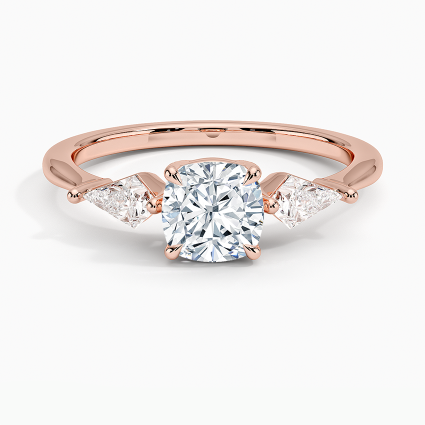 ecomposer-view with diamond shape-cushion,ecomposer-size-1-ct,ecomposer-metal type-rose-gold-18k