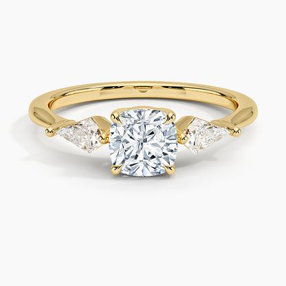 ecomposer-view with diamond shape-cushion,ecomposer-size-1-ct,ecomposer-metal type-yellow-gold-18k