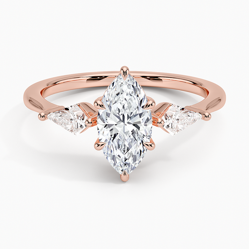 ecomposer-view with diamond shape-marquise,ecomposer-size-1-ct,ecomposer-metal type-rose-gold-18k