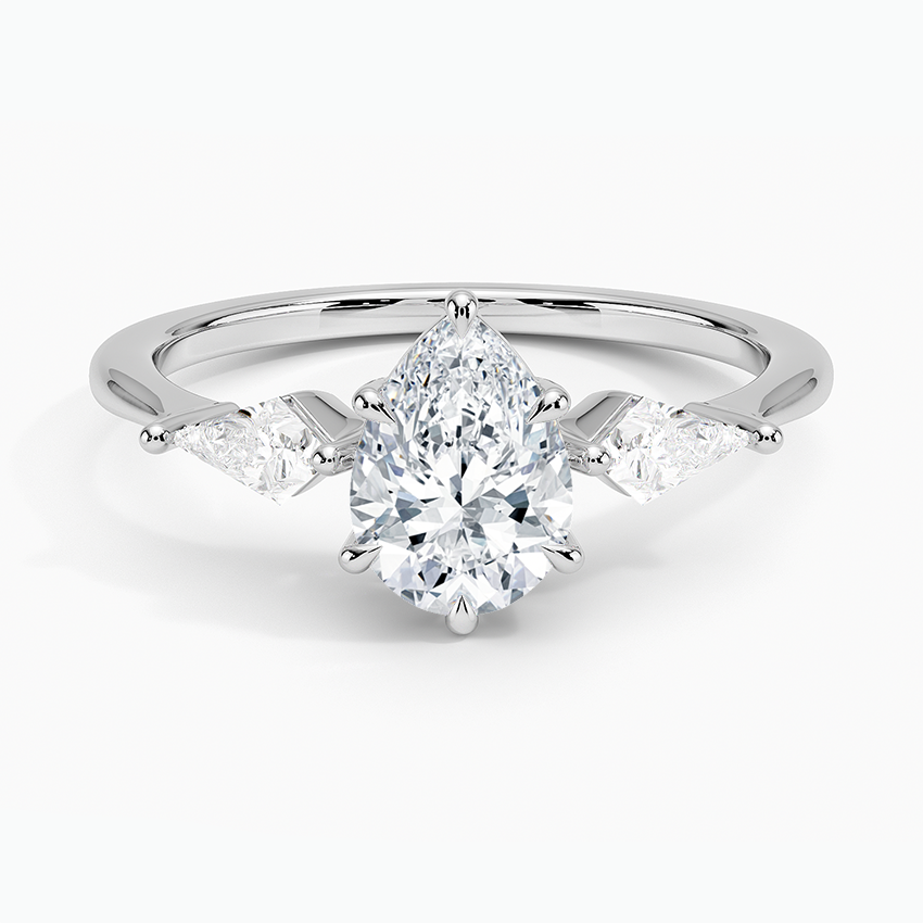 ecomposer-view with diamond shape-pear,ecomposer-size-1-ct,ecomposer-metal type-white-gold-18k