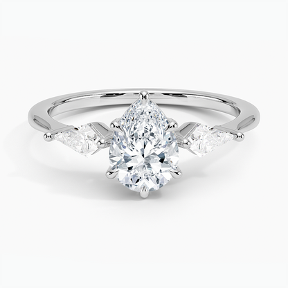 ecomposer-view with diamond shape-pear,ecomposer-size-1-ct,ecomposer-metal type-white-gold-18k