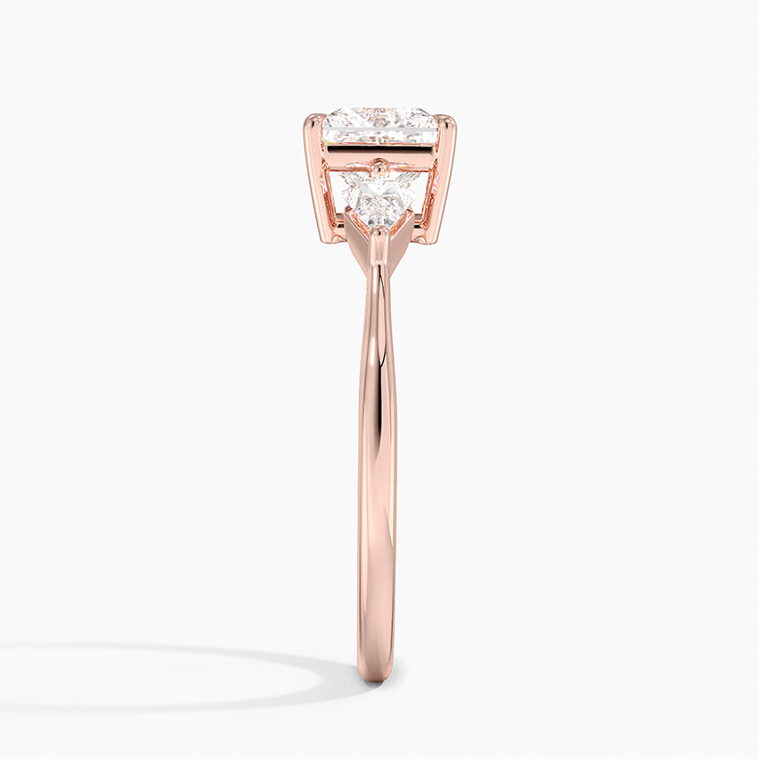 ecomposer-view with diamond shape-princess,ecomposer-size-1-ct,ecomposer-metal type-rose-gold-18k