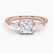 ecomposer-view with diamond shape-princess,ecomposer-size-1-ct,ecomposer-metal type-rose-gold-18k