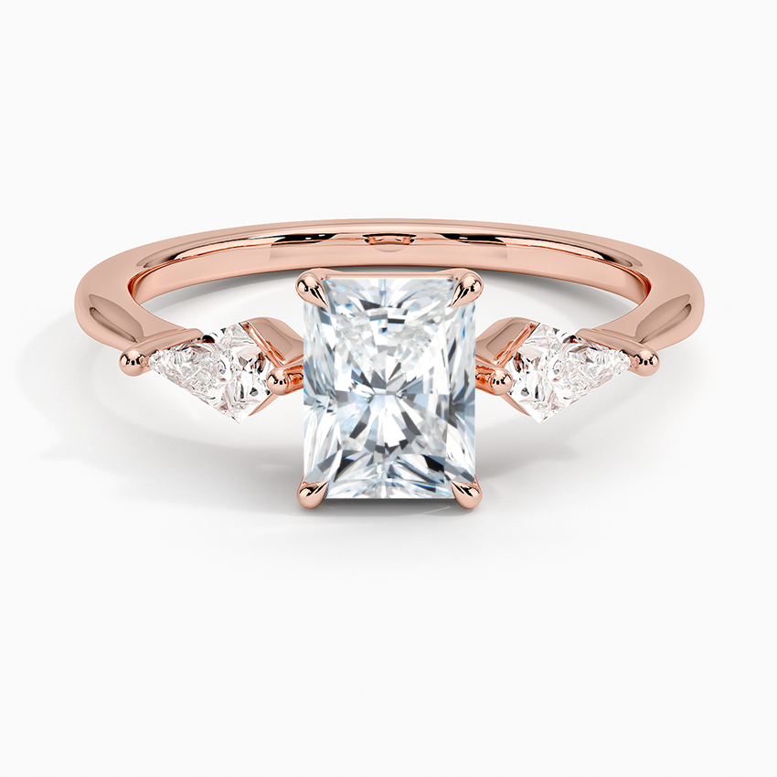 ecomposer-view with diamond shape-radiant,ecomposer-size-1-ct,ecomposer-metal type-rose-gold-18k