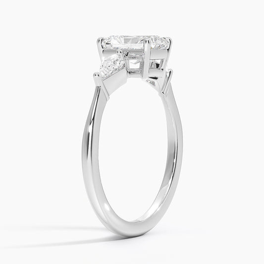 ecomposer-view with diamond shape-radiant,ecomposer-size-1-ct,ecomposer-metal type-white-gold-18k