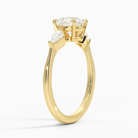 ecomposer-view with diamond shape-round,ecomposer-size-1-ct,ecomposer-metal type-yellow-gold-18k