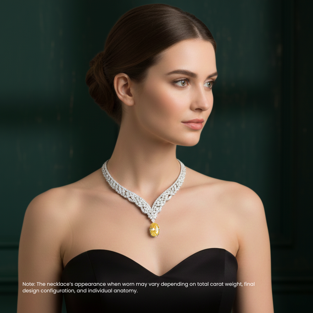 Dahya Lab Diamond (90 ct. total ) Necklace (17 in.) 18K White Gold