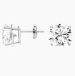 Round Stud Lab Diamond Earrings ( 3 ct * 2 ) 18K Gold