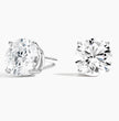 Round Stud Lab Diamond Earrings ( 3 ct * 2 ) 18K Gold