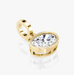 Oval Bezel Lab Diamond (4 ct.) Chocker Pendant Yellow Gold (16 in.)