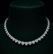 Amal Heart Tennis High Jewellery Lab Diamond 40 Carat Necklace (16 in.) 18K White Gold