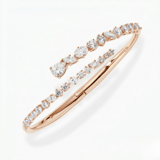 Odarka Bypass Bangle Lab Diamond ( 5 ct. tw) Bracelet 18K Gold