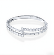 Myra Round & Baguette Lab Diamond ( 5 ct. tw) Bypass Bangle Bracelet 18K Gold