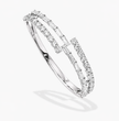 Myra Round & Baguette Lab Diamond ( 5 ct. tw) Bypass Bangle Bracelet 18K Gold