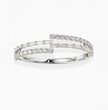 Myra Round & Baguette Lab Diamond ( 5 ct. tw) Bypass Bangle Bracelet 18K Gold